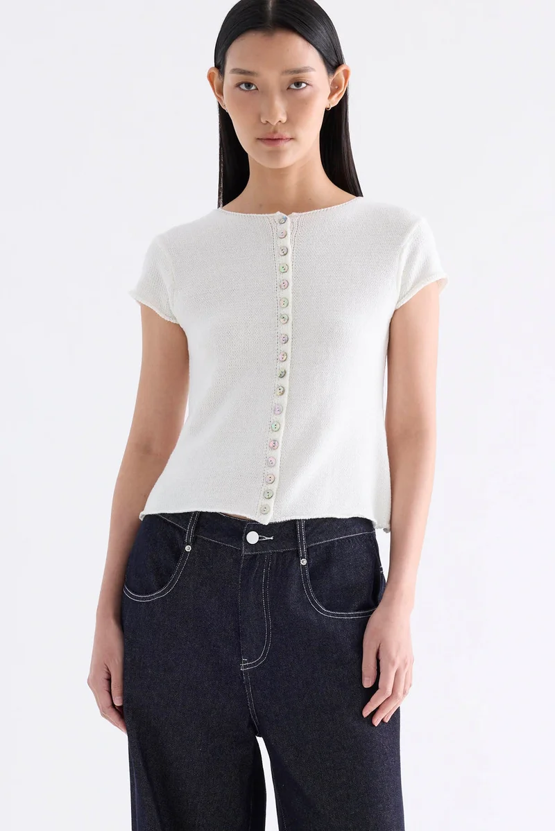 ذا اديتورز ماركت Helyn Button-Down Knit Top