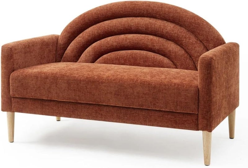 Comfynest Modern Curved Loveseat in Ocher - Image 5