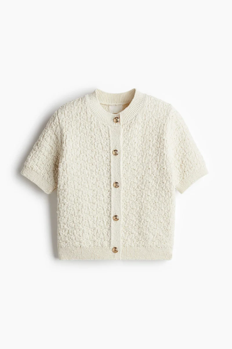 H&M Textured-knit cardigan