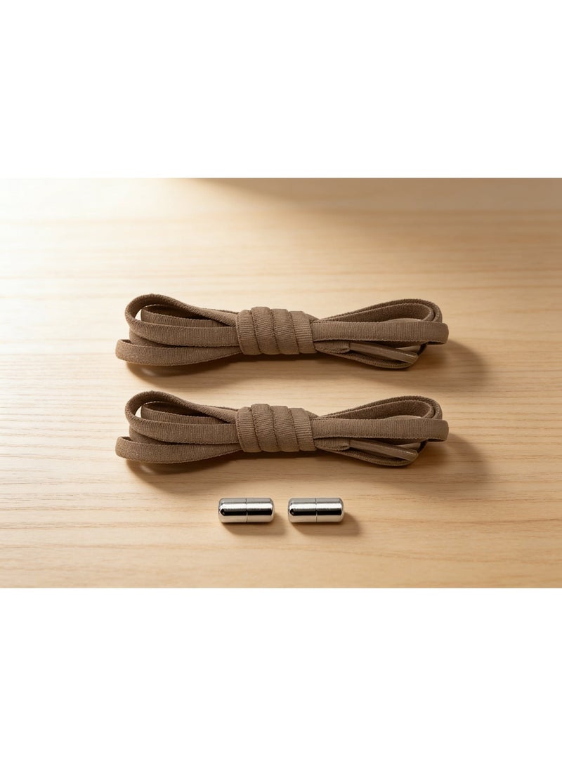 No Tie Elastic Shoe Laces, Shoelaces with Quick-Release Buttons, Adjustable Sports Shoelaces Buckles for Sneakers, Running & Casual Shoes - Image 1