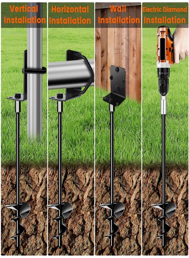 Pamofuper Ground Anchors Screw in 14" Set of 2 Trampoline Stakes Heavy Duty Mobile Home Anchors - Storage Shed Anchors - Swing Set Anchors - Playset Anchors (2 x 14inch) - Image 4