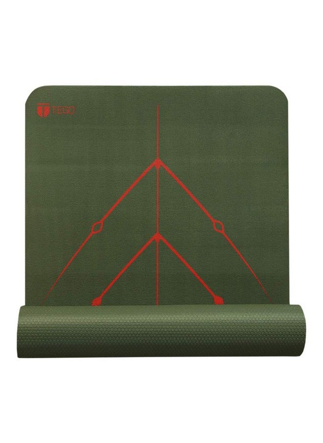 TEGO Stance Truly Reversible Yoga Mat With Guidealign - 5-6Mm Thickness (Without Bag-Camo Red)72X24 Inch-Exercise, Anti Slip, Grippy For Men,Women,Kids  - Image 1