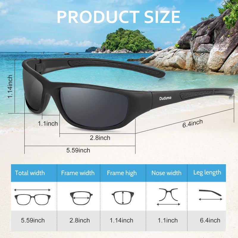 Duduma Tr8116 Polarized Sports Sunglasses for Baseball Cycling Fishing Golf Superlight Frame - Image 4