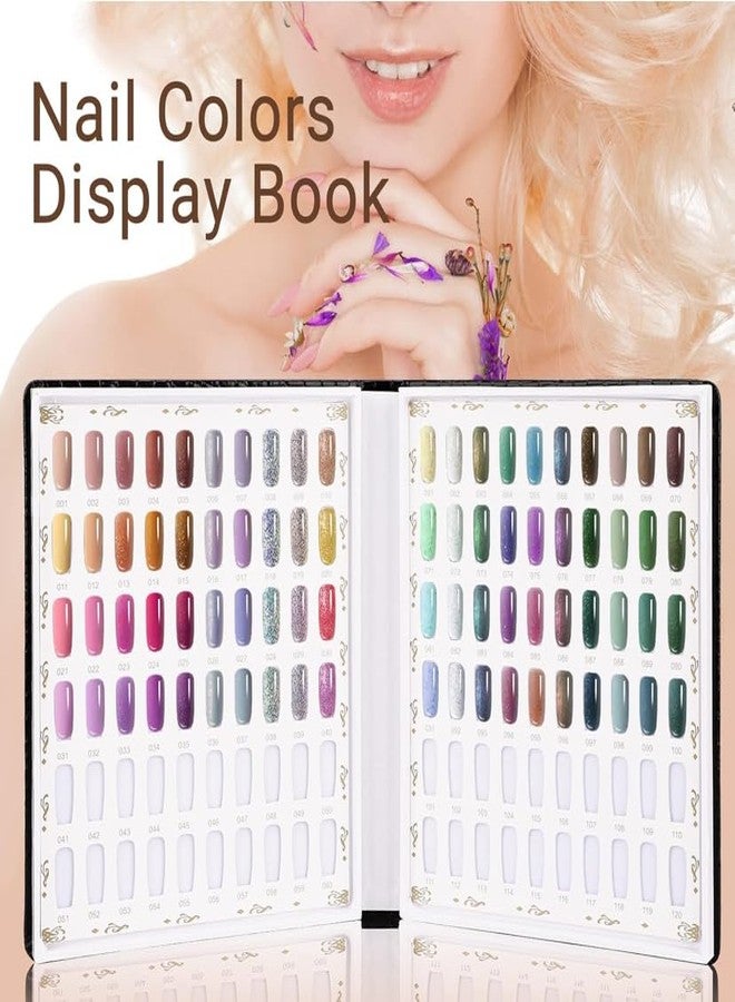 FEELHIGH عرض أظافر عينة بـ 120 لون من فيلهigh، منظم ألوان طلاء الأظافر الجل، مخطط ألوان لصالون فن الأظافر، كتاب عينة أظافر DIY في المنزل، أداة عرض لوازم الأظافر من الورق المقوى - Image 2