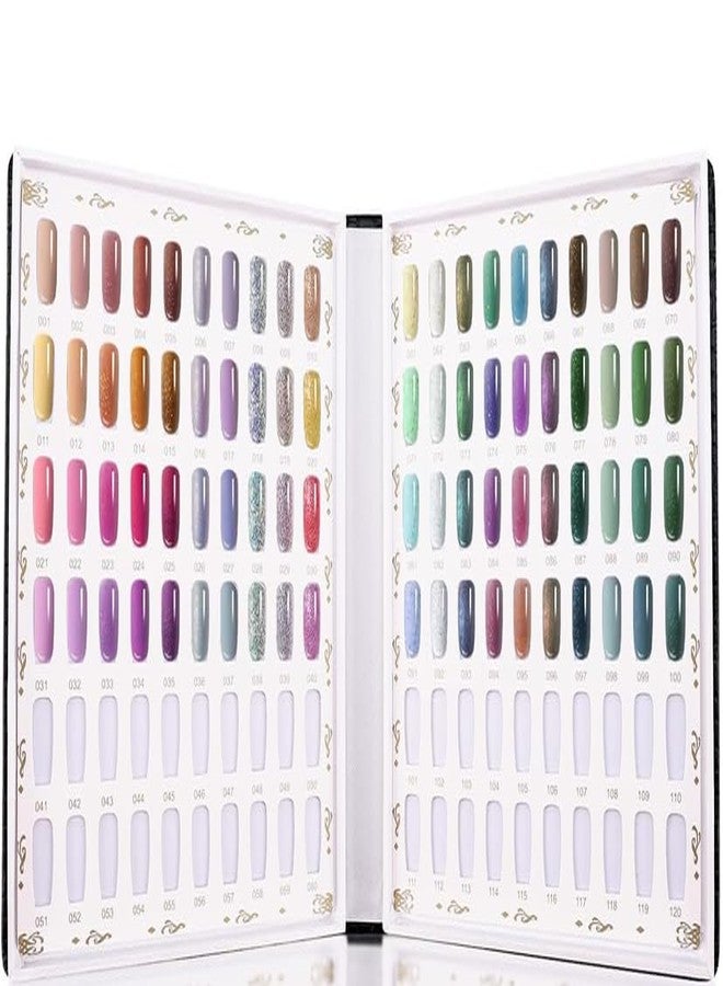FEELHIGH عرض أظافر عينة بـ 120 لون من فيلهigh، منظم ألوان طلاء الأظافر الجل، مخطط ألوان لصالون فن الأظافر، كتاب عينة أظافر DIY في المنزل، أداة عرض لوازم الأظافر من الورق المقوى - Image 1