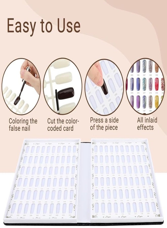 FEELHIGH عرض أظافر عينة بـ 120 لون من فيلهigh، منظم ألوان طلاء الأظافر الجل، مخطط ألوان لصالون فن الأظافر، كتاب عينة أظافر DIY في المنزل، أداة عرض لوازم الأظافر من الورق المقوى - Image 3