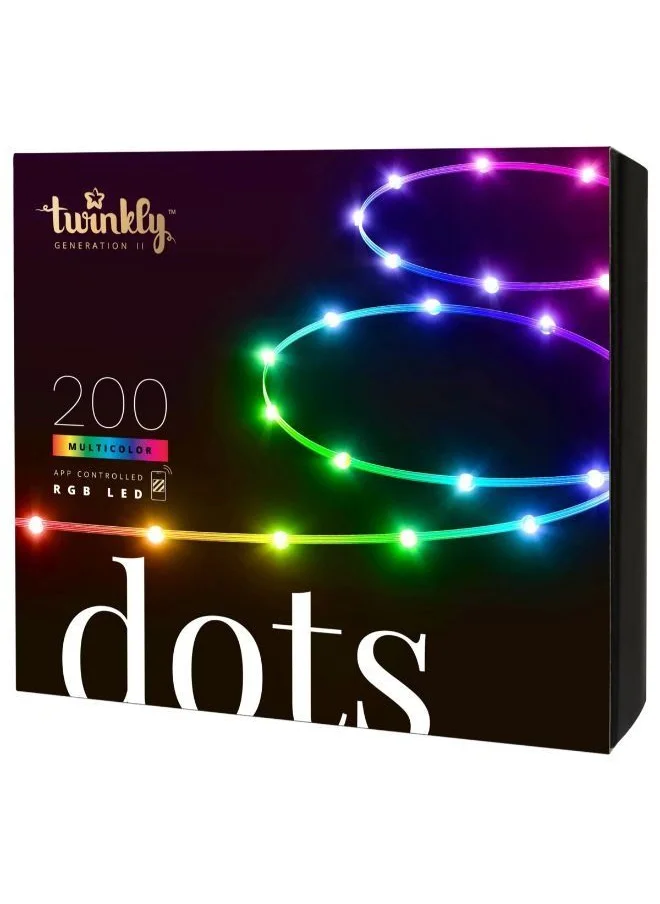 توينكلي TWINKLY DOTS مجموعة المبتدئين 10M - 200 المصابيح RGB التطبيق التي تسيطر عليها سلسلة ضوء LED الجيل الثاني - شفاف