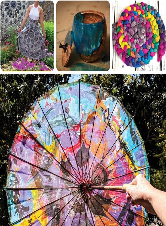 Positive Art Jacquard Fabric Earth Paint Color 8-Set 2.25-oz, Raw Sienna, Burnt Sienna, Mars Red, Raw Umber, Burnt Umber, Brown Ochre, Terre Verte, and Neutral Gray., with 3 Brushes - Image 3