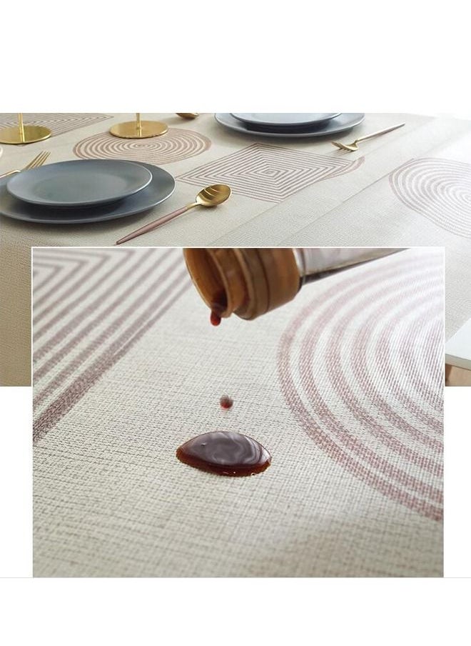 DUNISO Wipeable Vinyl Tablecloth for Rectangle Table Heavy Duty PVC Waterproof Spill proof Table Cloth for Kitchen Dining Tabletop Decoration 140*180cm  - Image 2