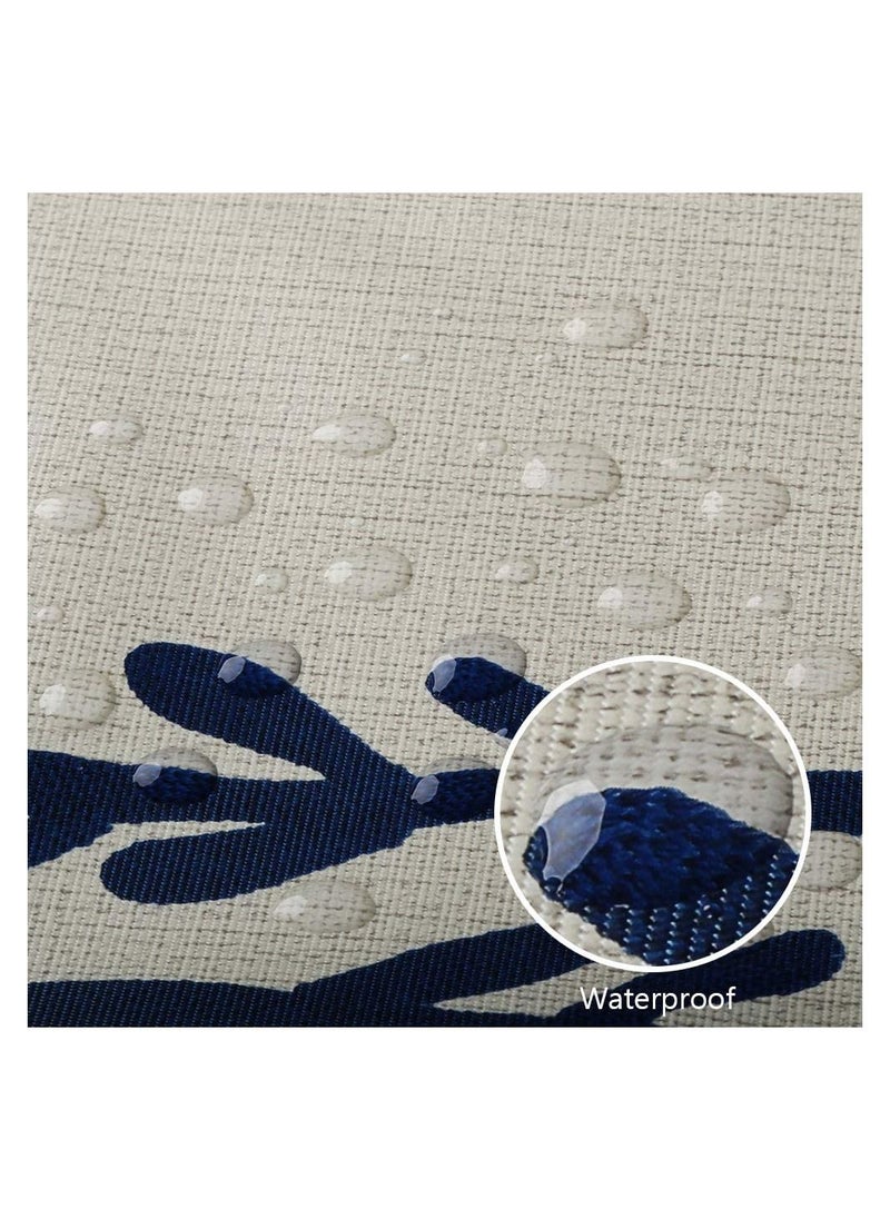 DUNISO Wipeable Vinyl Tablecloth for Rectangle Table Heavy Duty PVC Waterproof Spill proof Table Cloth for Kitchen Dining Tabletop Decoration 140*180cm  - Image 4