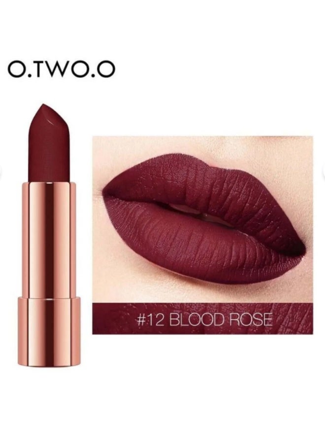 O.TWO.O Spoon Gold Brocade Velvet Lipstick 12 Blood Roses - 4g - Image 1