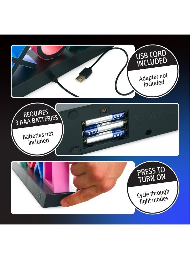 For PS4 PS5 Paladone Playstation Icons Light with 3 Light Modes - Music Reactive Game Room Lighting - Image 5