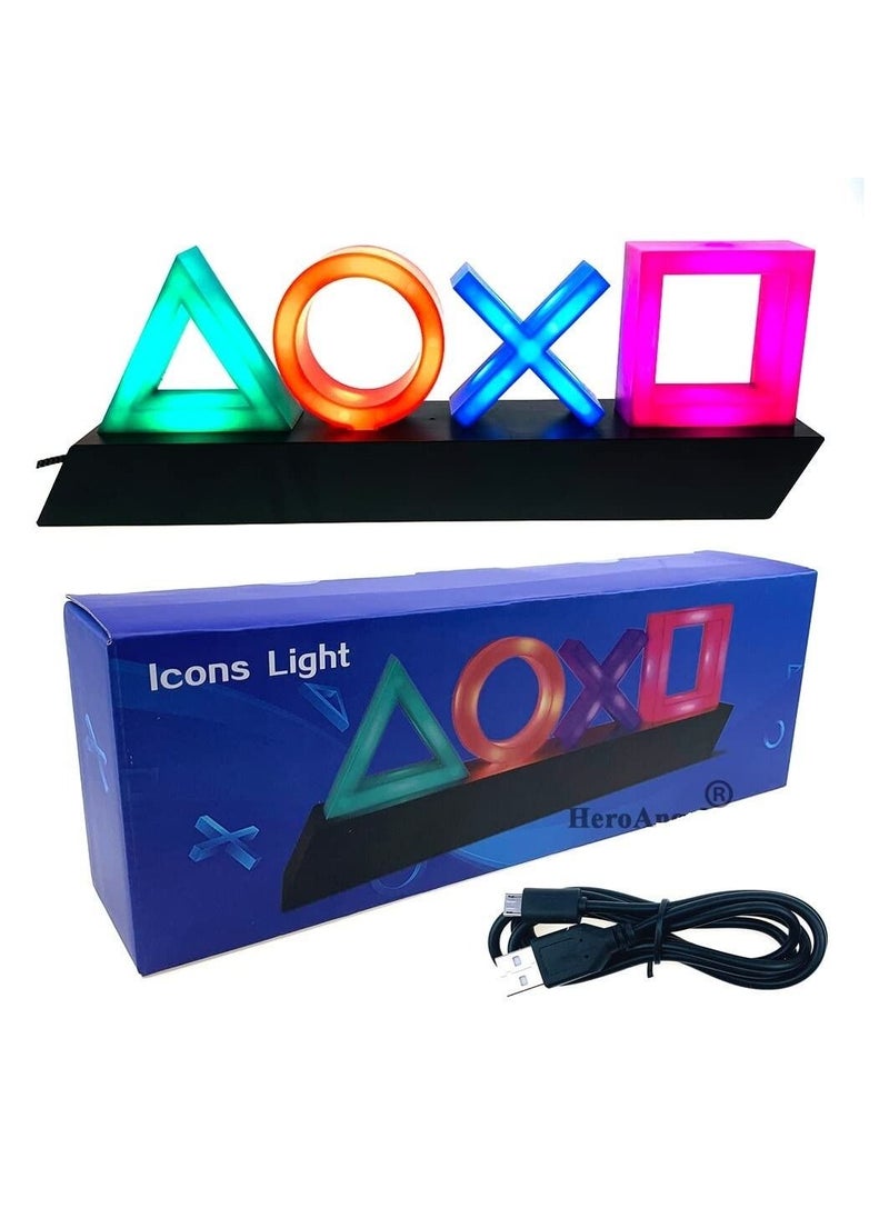 Generic - For PS4 PS5 Paladone Playstation Icons Light with 3 Light Modes - Music Reactive Game Room Lighting - Image 1