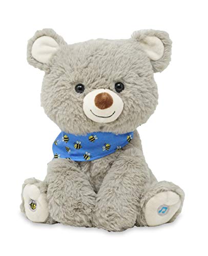 Cuddle Barn My Bear Coby  Animated Bear Cub Stuffed Animal 11 Gray Singing Plush Toy - Image 1