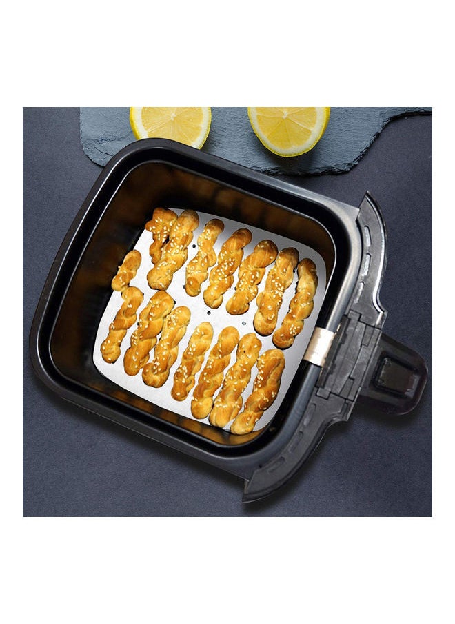 NIBEMINENT 100-Piece Perforated Square Non-stick Air Frying Paper White 8.5cm  - Image 2