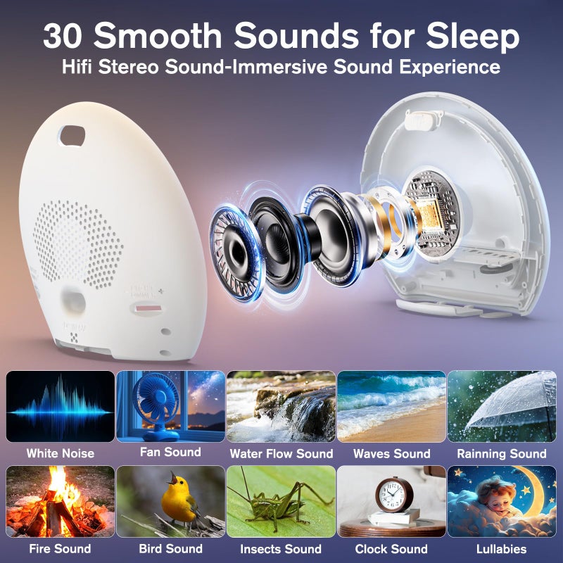 KEPLUG Wake Up Light Sunrise Alarm Clock,Digital Alarm Clocks Bedside Dimmable Night Light,White Noise Sound Machine 30 Soothing Sounds, Loud Alarm Clock for Heavy Sleepers Adults Kids,Ideal for Gift - Image 3