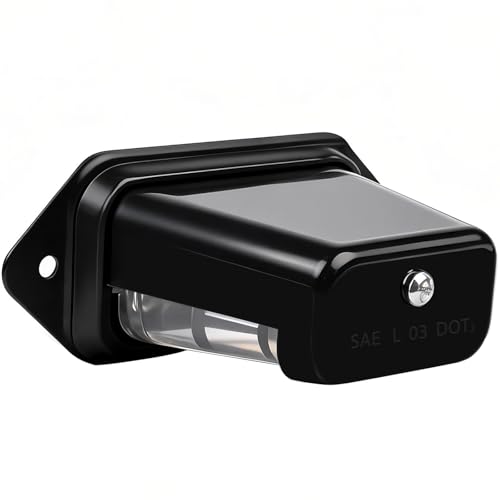 WUSHIXAN LED License Plate Light, Trailer License Plate Holder-Bracket Mount, Waterproof 12V DC License Tag Light, Universal Submersible Tag Lamp for Auto Work Utility Flat Bed Box Semi Truck RV - Image 1