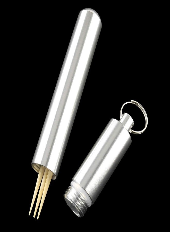 AXLIZER Portable Toothpick Holder Metal Toothpicks Portable Toothpick Case for Outdoor Camping Travel Picnic - Image 3