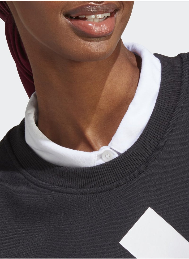 Adidas - Essentials Big Logo Oversized French Terry Sweatshirt - Image 1
