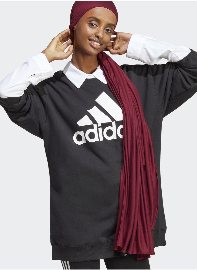 Adidas - Essentials Big Logo Oversized French Terry Sweatshirt - Image 1