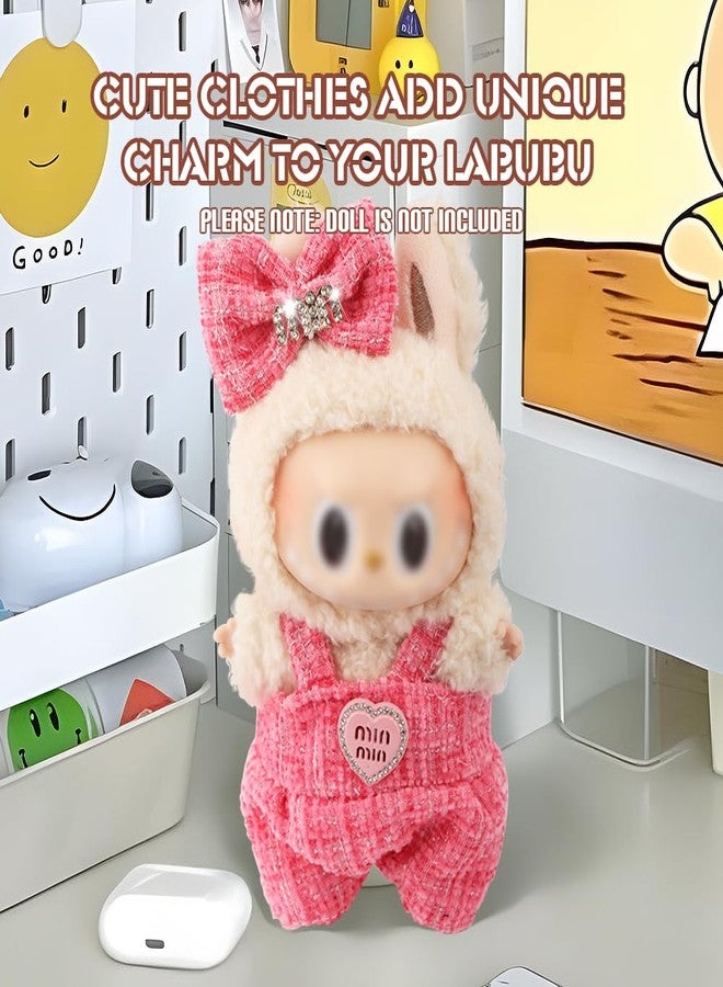 WALLFID Clear Figure Display Bag,for Protective Blind Box Figures,17cm Dustproof Anti-Collision Display Bag for Outside,Come with Doll Clothes,Blind Box Display Pouch for Fans and Collectors (Pink) - Image 3
