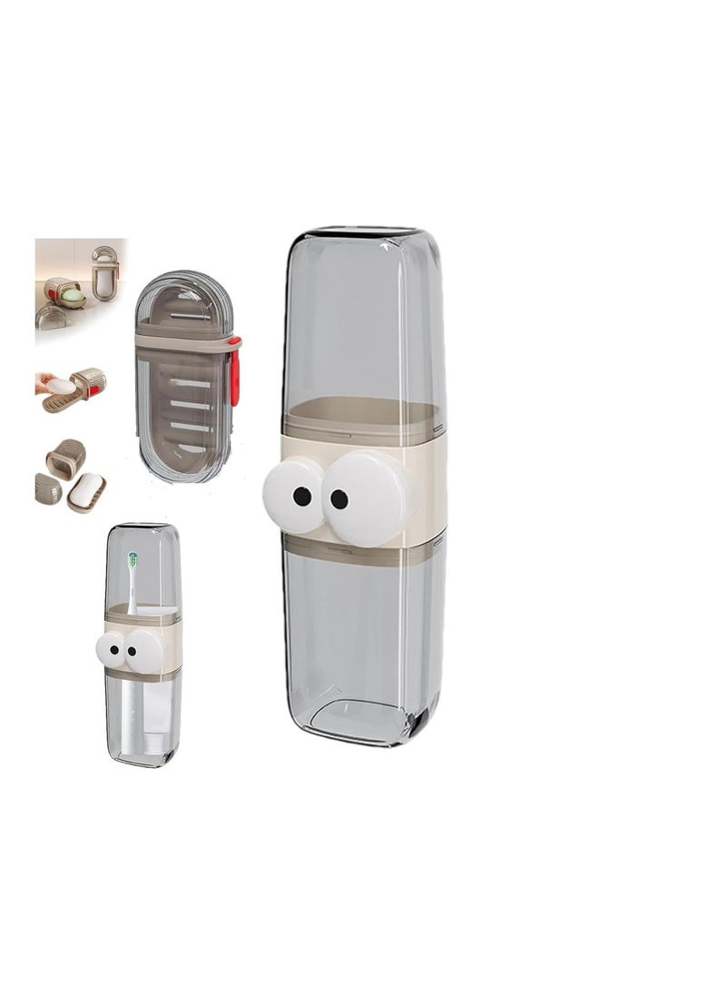 PURCHASE ZONE PURCHASE ZONE Travel Toothbrush Holder Multifunctional Portable Storage Box for Dental Care Essentials 1 Pcs Travel Soap Case 1 Pcs Toothbrush Multicolor Pack of 1  - Image 1