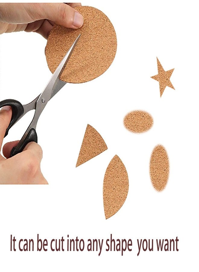 YYaaloa 24Pcs Self-Adhesive Mini Backing Cork Coasters Tiles Sheets Round 4" for DIY Coasters and DIY Crafts Cork Board, Cork Tiles, Cork Mat (Round 24pcs) - Image 3