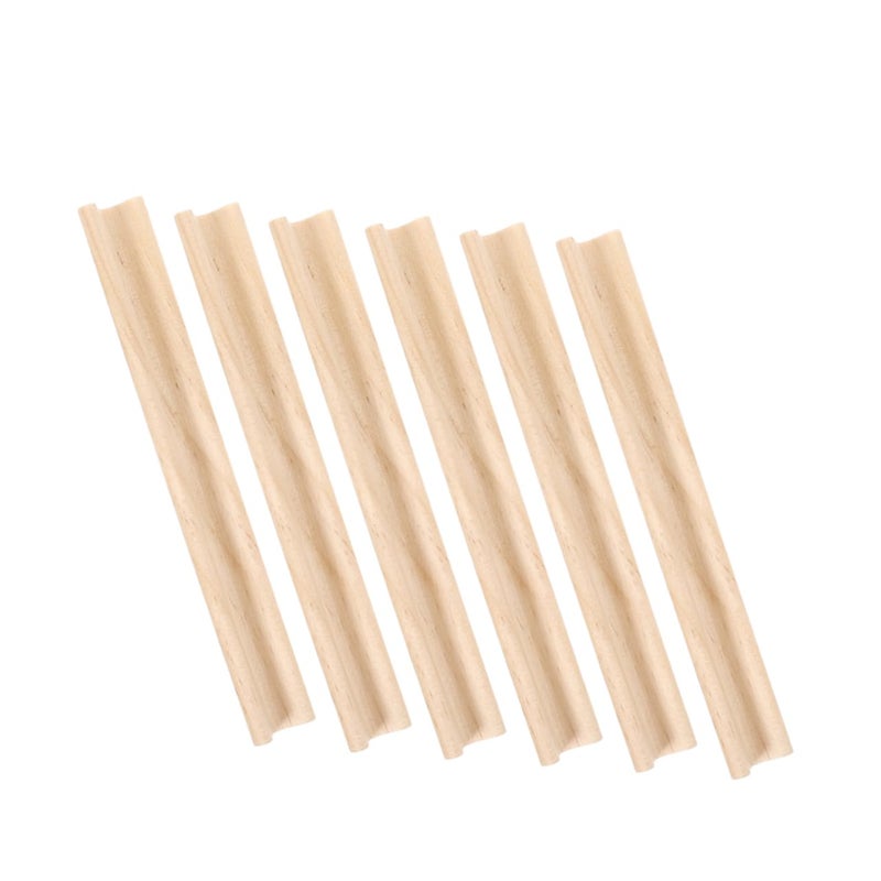 Natural Wood Letter Holders Set Of 6 Rustic Display Trays For Home Decor Tiles And Games - Image 2