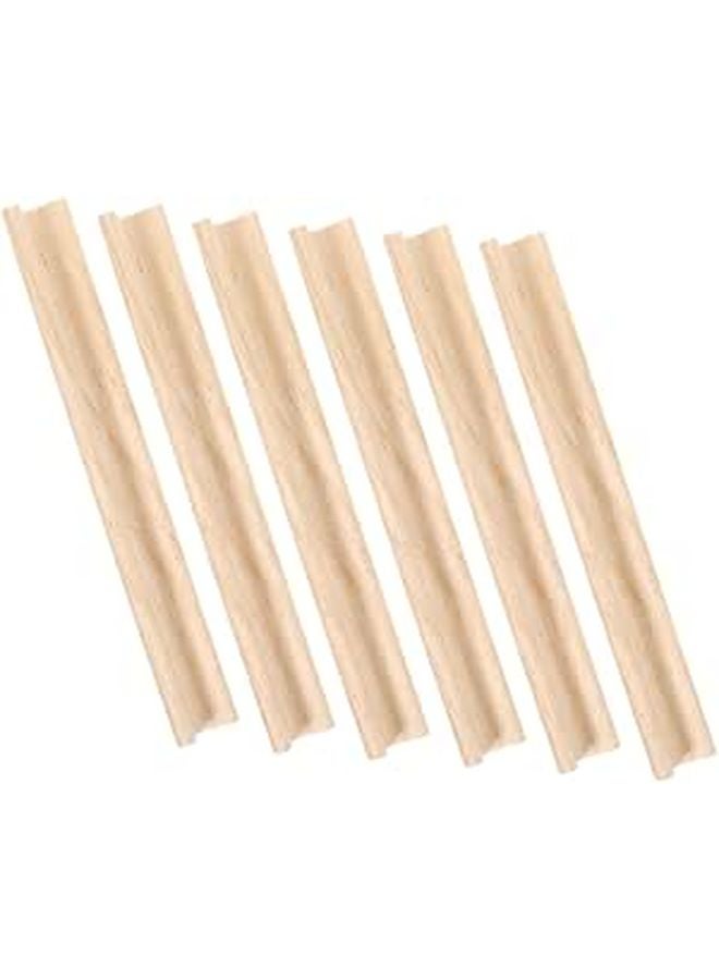 Natural Wood Letter Holders Set Of 6 Rustic Display Trays For Home Decor Tiles And Games - Image 1