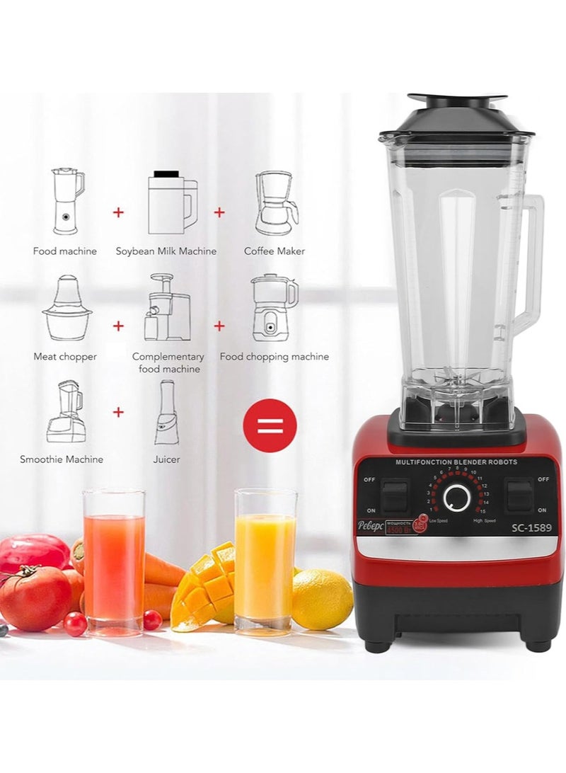 Leon Home 2L Kitchen Food Blender, Powerful Professional Countertop Blender, Commercial Blender Processor for Smoothies, Milkshakes, Crushed Ice, Frozen Fruits and Soups - Image 2