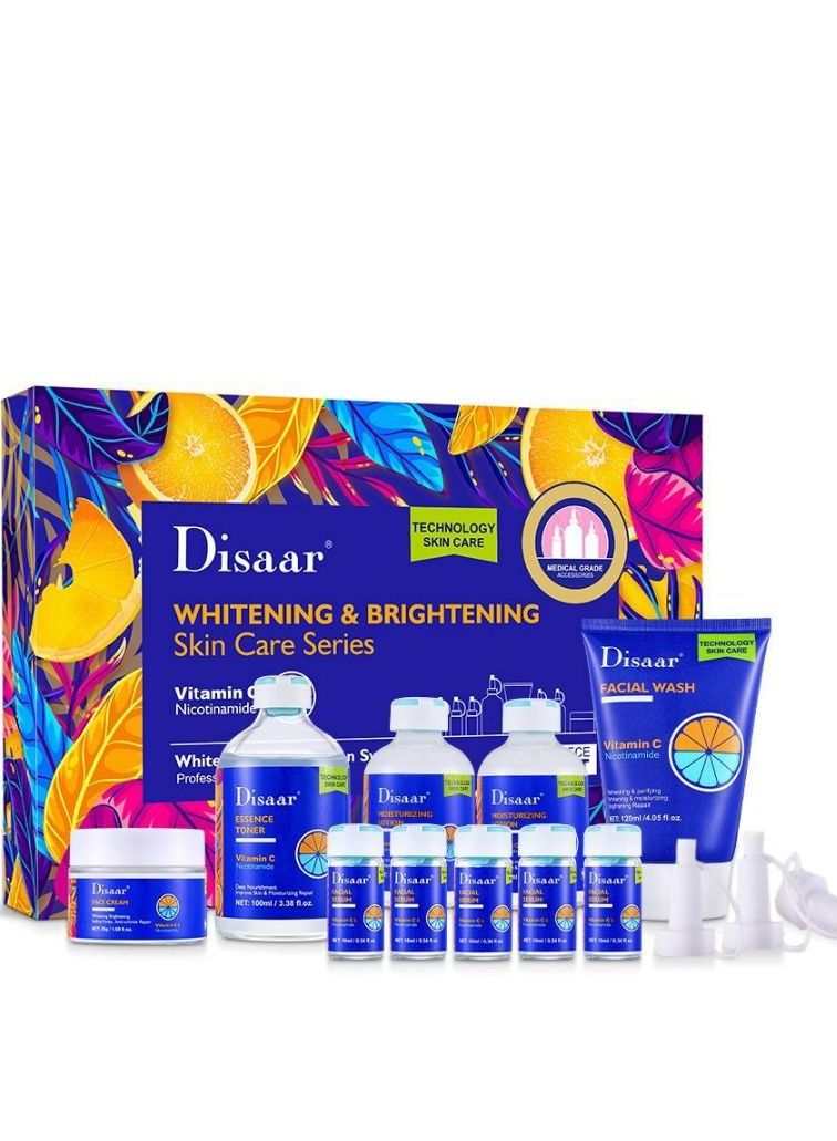Disaar Vitamin c & Niacinamide Facial Skin Care Set Moisturizing Skin Rejuvenating Brightening Skin Care Set for Women - Image 1
