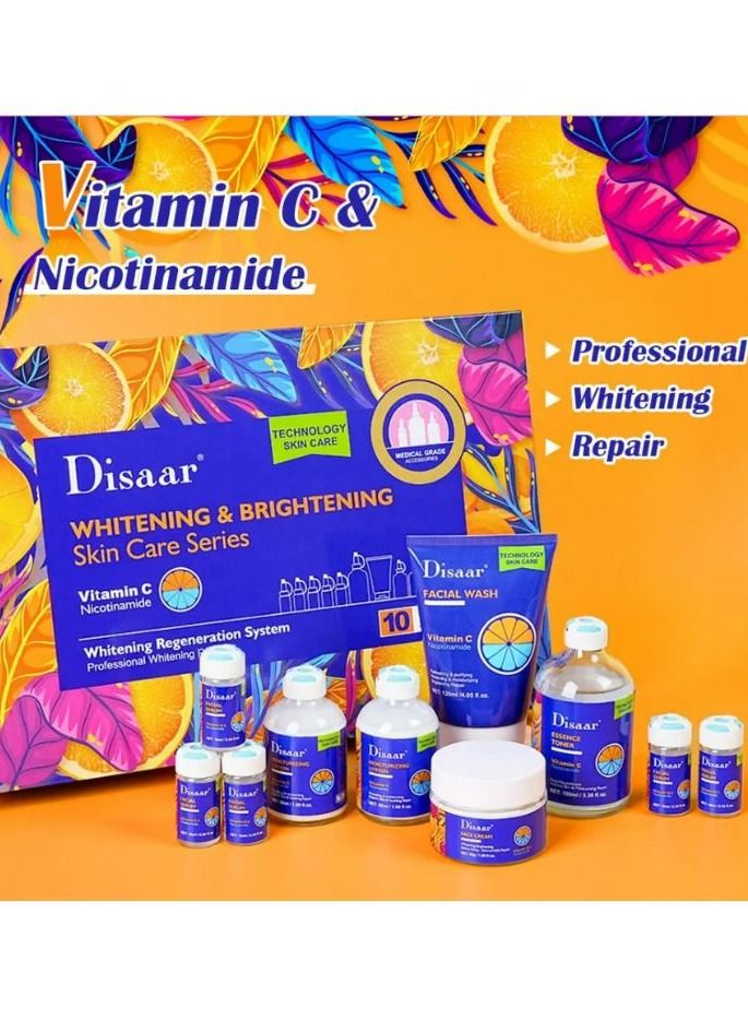 Disaar Vitamin c & Niacinamide Facial Skin Care Set Moisturizing Skin Rejuvenating Brightening Skin Care Set for Women - Image 4