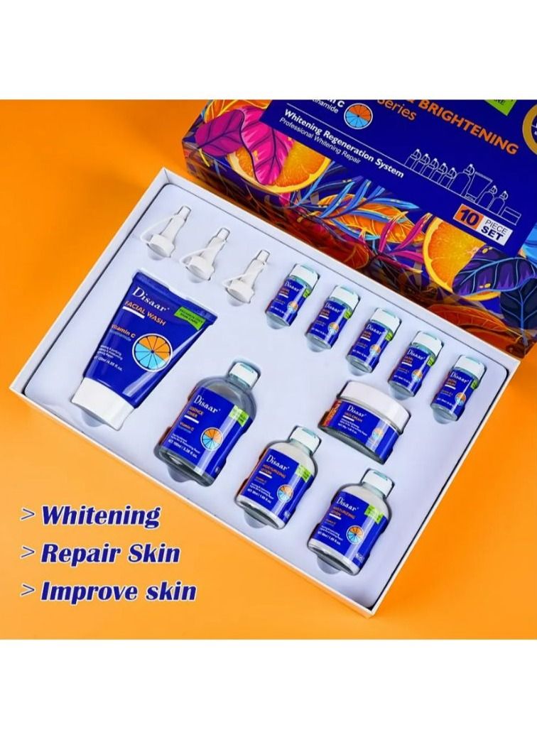 Disaar Vitamin c & Niacinamide Facial Skin Care Set Moisturizing Skin Rejuvenating Brightening Skin Care Set for Women - Image 5