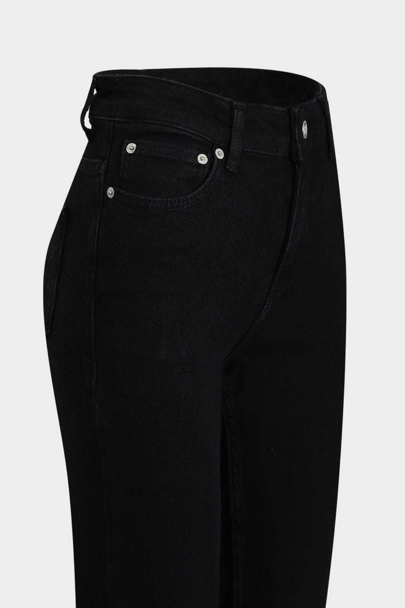Açelya Okcu AÇELYAOKCU High Waist Flare Leg Full Length Stretch Black Jean  - Image 3