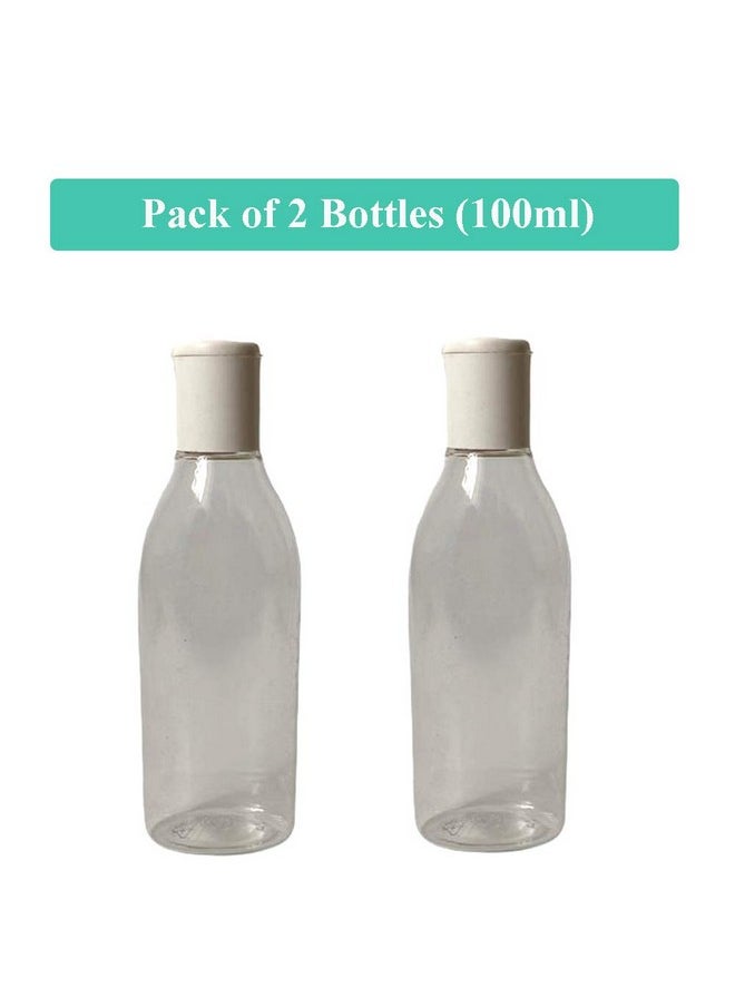 Devinez Devinez Multipurpose Empty Transparent Pet Bottle with Flip-Top Cap, 110 ml - (Pack of 2), for Beauty, Essential Oils, Blends, Skin Care, Travel, Toners, Cleaning, Sanitizers, Cosmetic & DIY  - Image 3