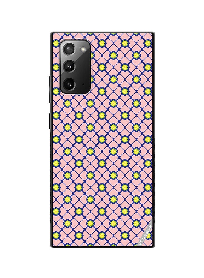VR CREATIVE Protective Case Cover For Samsung Galaxy Note20 5G Abstract Clover Leaves Geometric Retro Design Multicolour - Image 1
