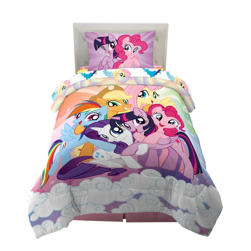Franco Franco Kids Bedding Super Soft Microfiber Comforter and Sheet Set 4 Piece Twin Size My Little Pony 