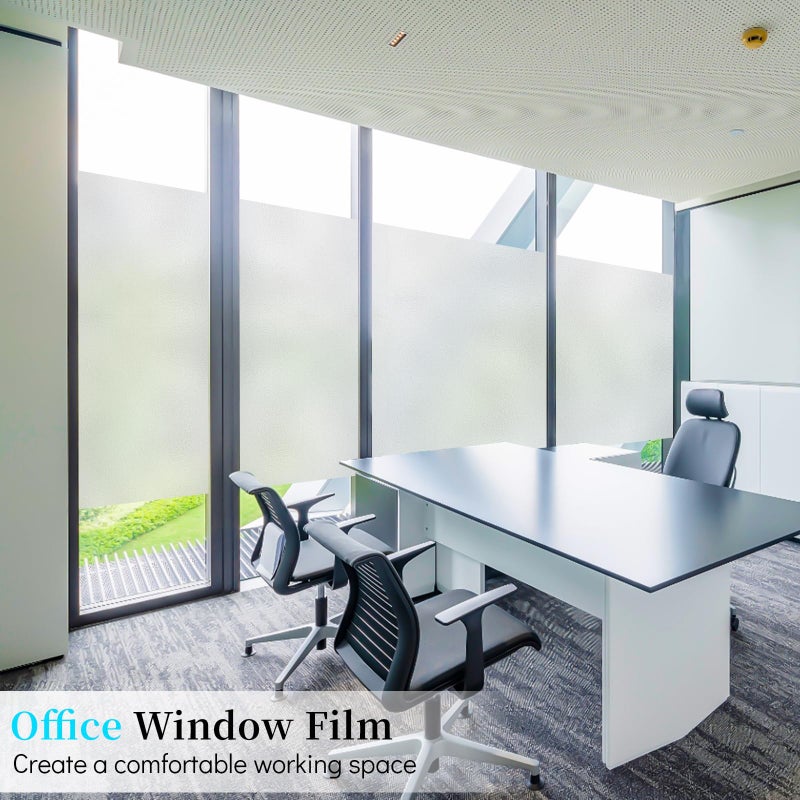 Niviy Etched Privacy Window Film Frosted Glass Static Cling Non Adhesive Window Frost Film for Home Office, 35.4 inch x 78.7 inch - Image 4
