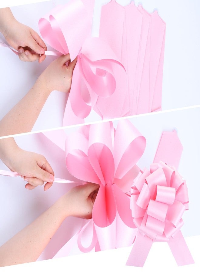 HCHENBOW 12" Large Pink Gift Bow,2pcs Big Bows for Gift Wrapping, Christmas Party Birthday Gift Wedding Ribbon Bows for Bikes, Boxes or Flower Decorations, Valentine's Day Gift Decorations (Pink) - Image 3