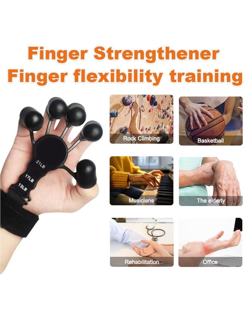 SYOSI مقوي قبضة اليد - جهاز تمرين الأصابع القابل للتعديل ومشد الأصابع - مدرب قوة القبضة لعلاج اليد وتسلق الصخور - تخفيف آلام متلازمة النفق الرسغي (قطعتان) - Image 2