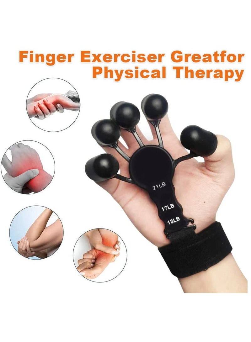 SYOSI مقوي قبضة اليد - جهاز تمرين الأصابع القابل للتعديل ومشد الأصابع - مدرب قوة القبضة لعلاج اليد وتسلق الصخور - تخفيف آلام متلازمة النفق الرسغي (قطعتان) - Image 5