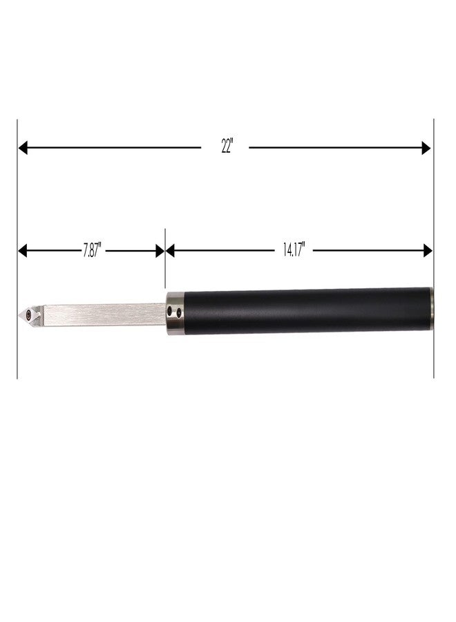 Asieg Tool Carbide Tipped Wood Turning tools set Lathe Rougher Finisher Detailer Swan Neck Hollower Tools and Interchangeable Aluminum Alloy Grip Handle with Diamond Round Square Carbide Inserts AT04 - Image 2