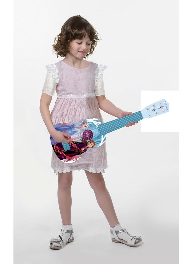 Lexibook Disney Frozen My First Guitar for Kids – 21 Inch Children’s Guitar with 6 Nylon Strings, Elsa & Anna Theme Beginner Musical Instrument, Learning Guitar with Playing Guide, Blue - Image 3