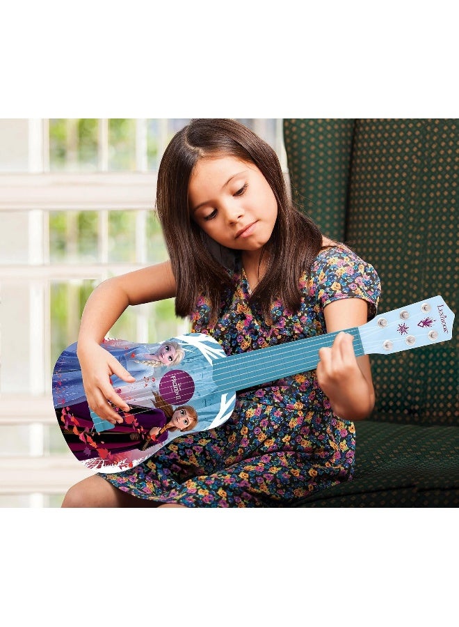 Lexibook Disney Frozen My First Guitar for Kids – 21 Inch Children’s Guitar with 6 Nylon Strings, Elsa & Anna Theme Beginner Musical Instrument, Learning Guitar with Playing Guide, Blue - Image 4
