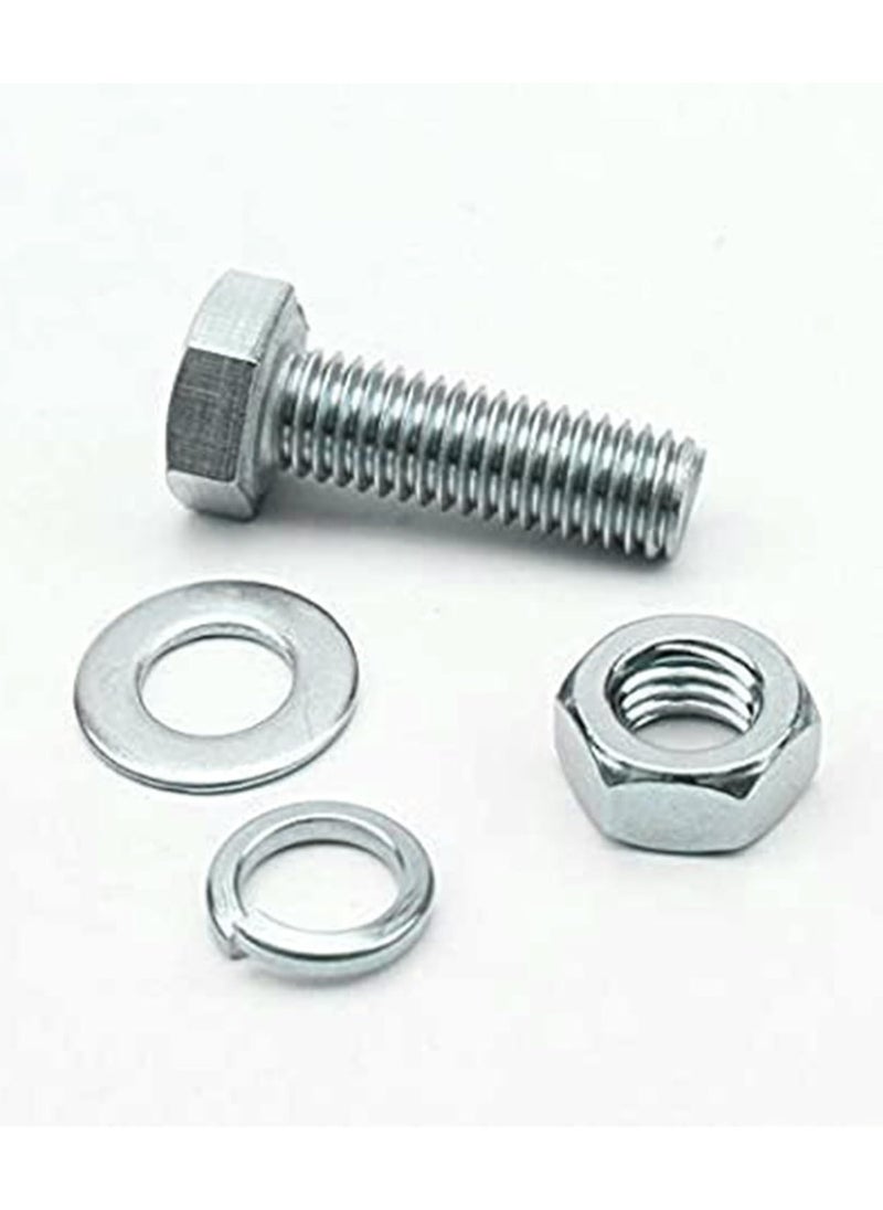 Duravel Duravel Nuts and Bolts Set 15 pcs - Stainless Steel A2 Bolt, Nuts, Plain washer, spring washer combo- Heavy Duty Bolts and Nuts (25 MM Length, 6 MM)  - Image 1