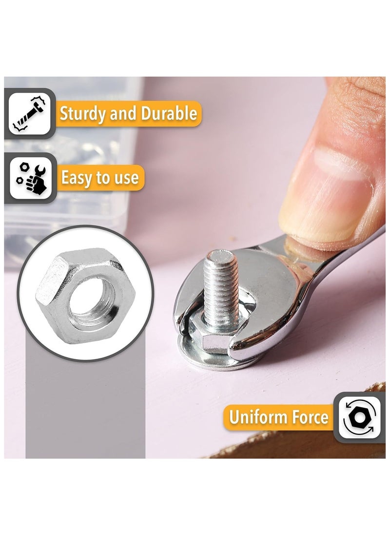 Duravel Duravel Nuts and Bolts Set 15 pcs - Stainless Steel A2 Bolt, Nuts, Plain washer, spring washer combo- Heavy Duty Bolts and Nuts (25 MM Length, 6 MM)  - Image 4