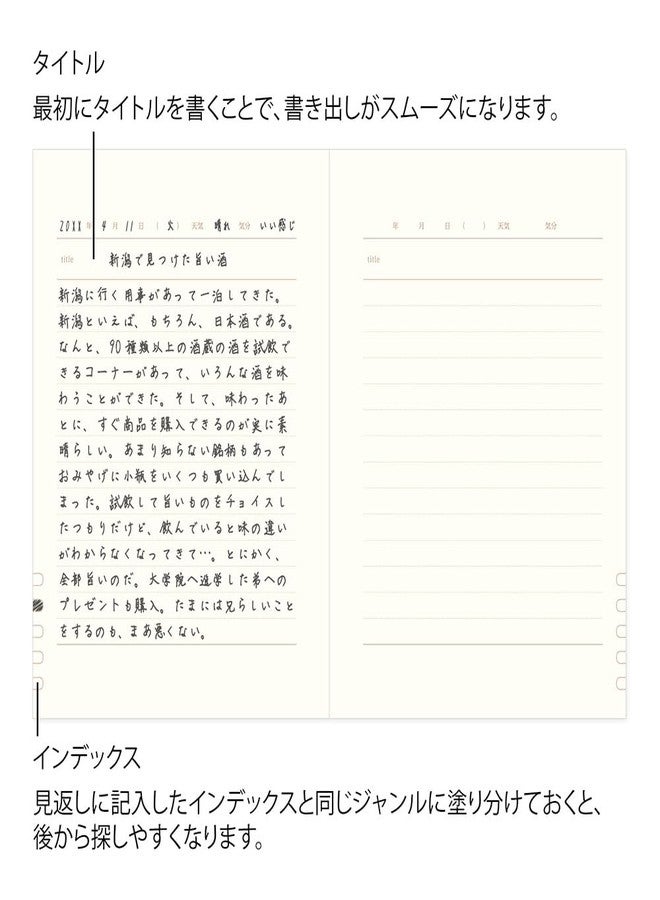 Midori 12844006 Diary, 1 Page Per Day Western Style - Image 5