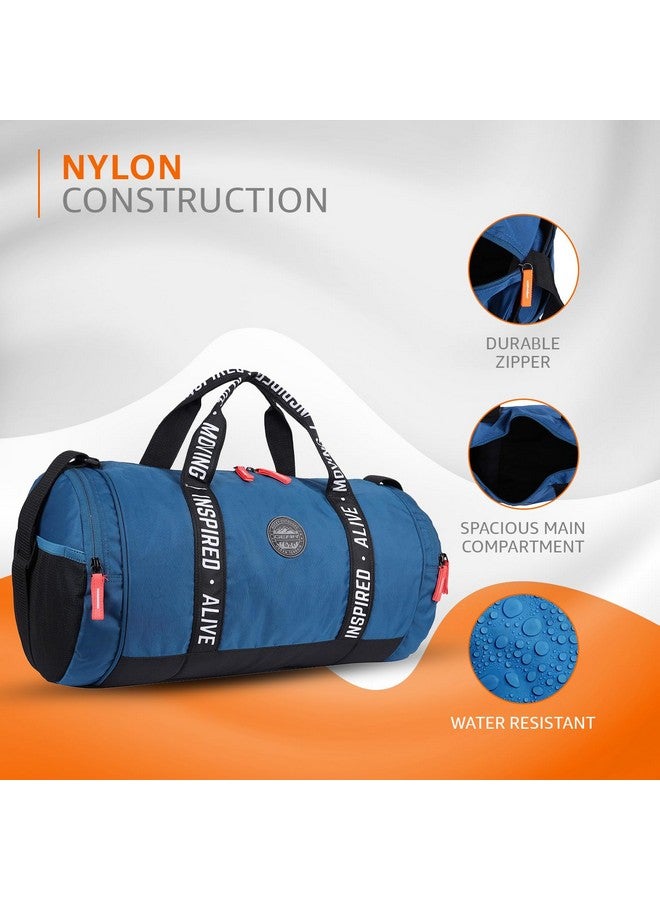 Gear Polyester Inspired Alive Moving 33L Large Water Resistant Travel Duffle Bag/Gym Bag/Sports Duffle For Men's/Women's (Blue), 26 Cm - Image 2