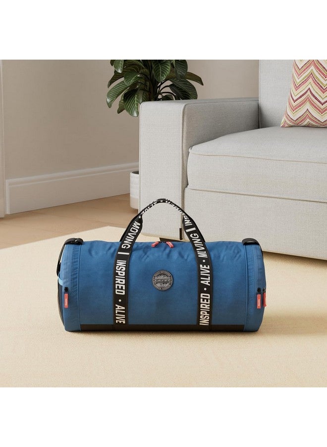 Gear Polyester Inspired Alive Moving 33L Large Water Resistant Travel Duffle Bag/Gym Bag/Sports Duffle For Men's/Women's (Blue), 26 Cm - Image 5