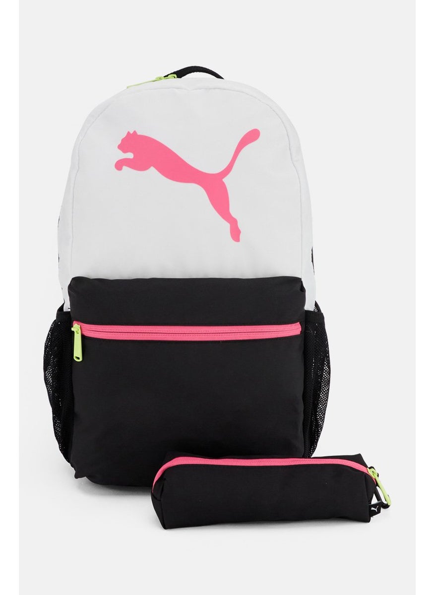 PUMA Women Ever Cat Rhythm Backpack and Pencil Case 44 H x 30 L x 15 W cm, Black and white  - Image 1